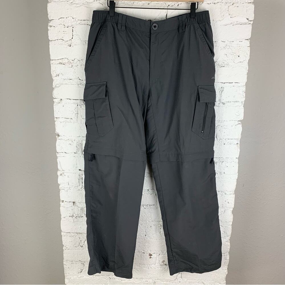 Kathmandu Grey Insect Repellant Hiking Pants Convertible Shorts Cargo Large